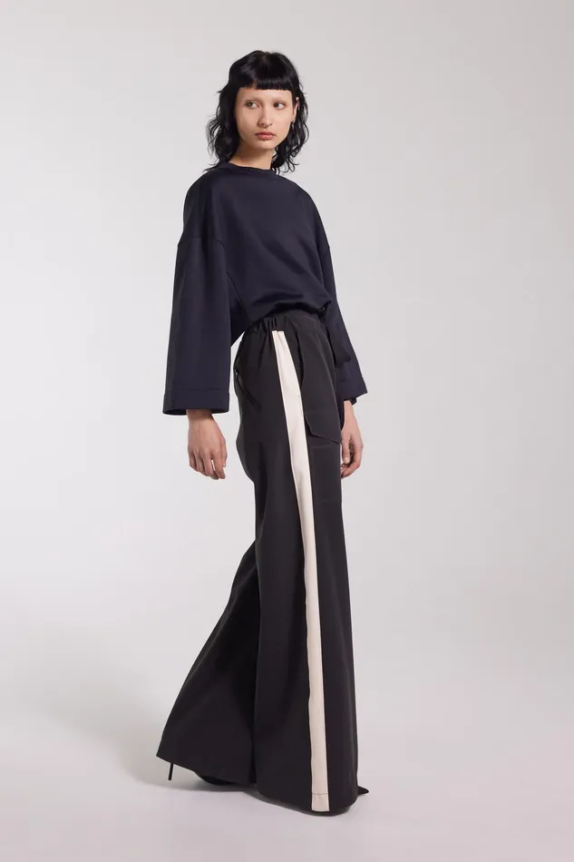 Bottoms Women Stutterheim Jarla Stripe Trousers Black