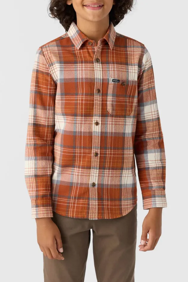 BOY039S WINSLOW FLANNEL LONG SLEEVE SHIRT Ginger Bread Kids O039NEILL Boy039S Clothing