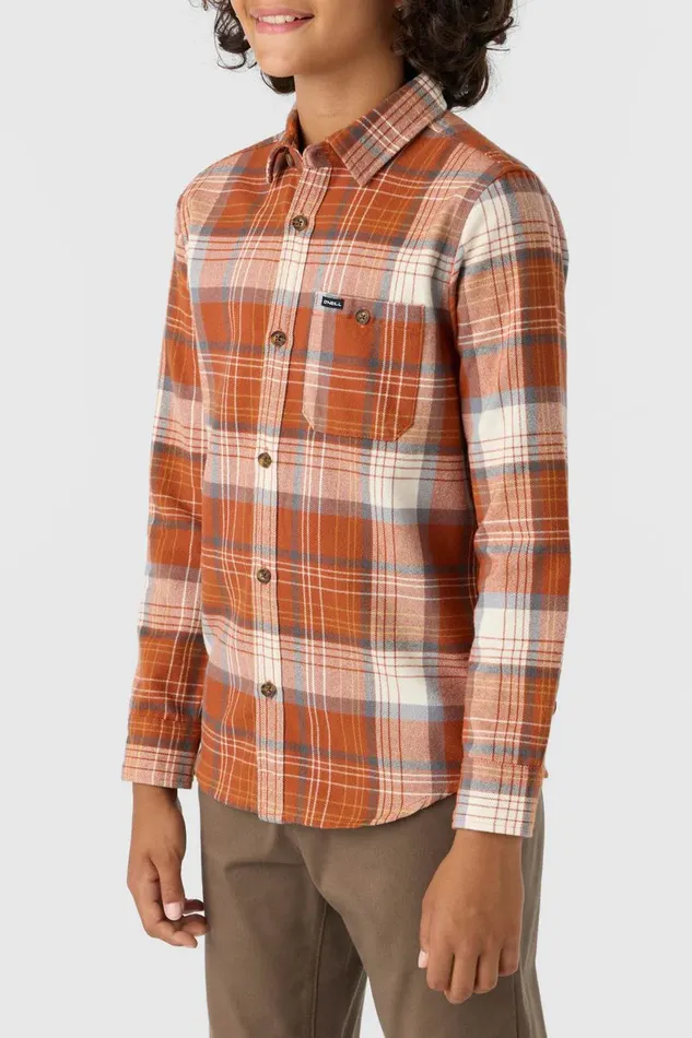 BOY039S WINSLOW FLANNEL LONG SLEEVE SHIRT Ginger Bread Kids O039NEILL Boy039S Clothing