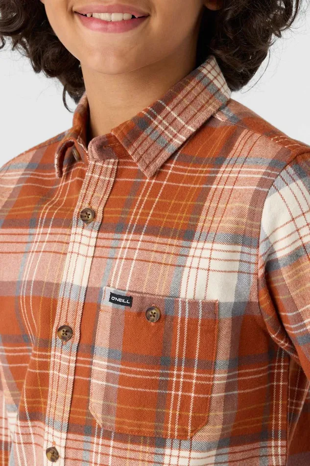 BOY039S WINSLOW FLANNEL LONG SLEEVE SHIRT Ginger Bread Kids O039NEILL Boy039S Clothing