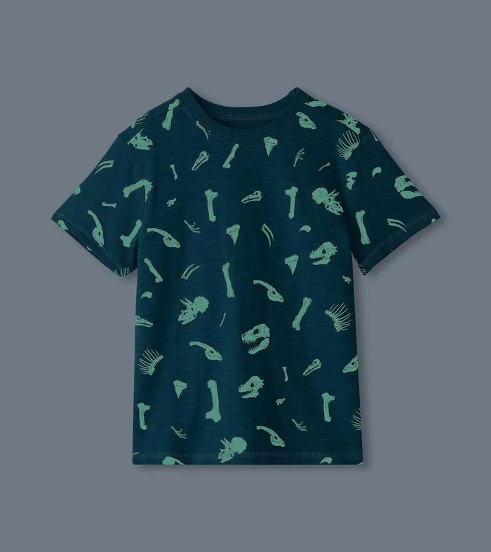 Boys Dino Fossils Glow In The Dark Graphic Tee Hatley