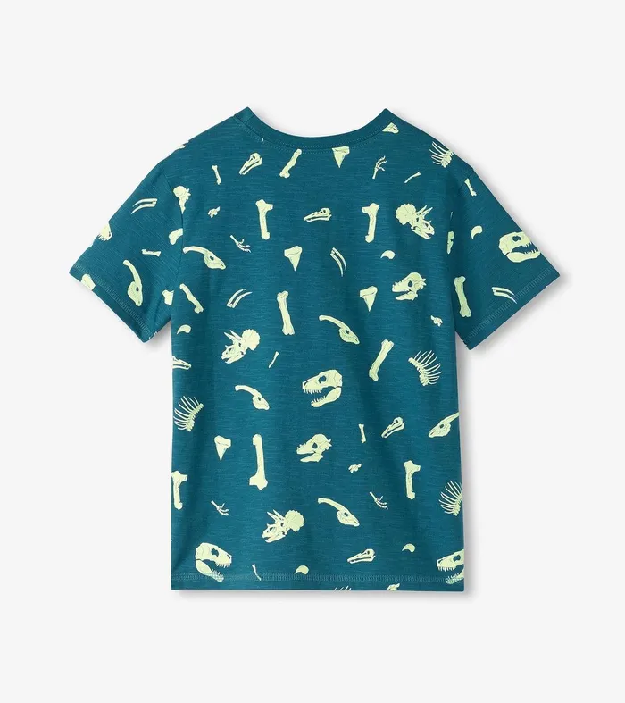 Boys Dino Fossils Glow In The Dark Graphic Tee Hatley