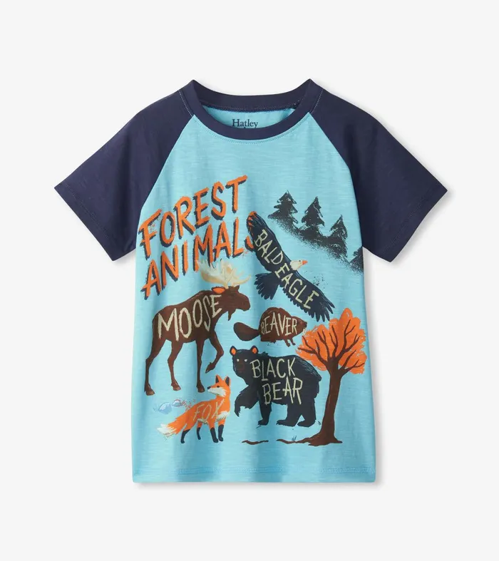 Boys Forest Animals Raglan TShirt Hatley
