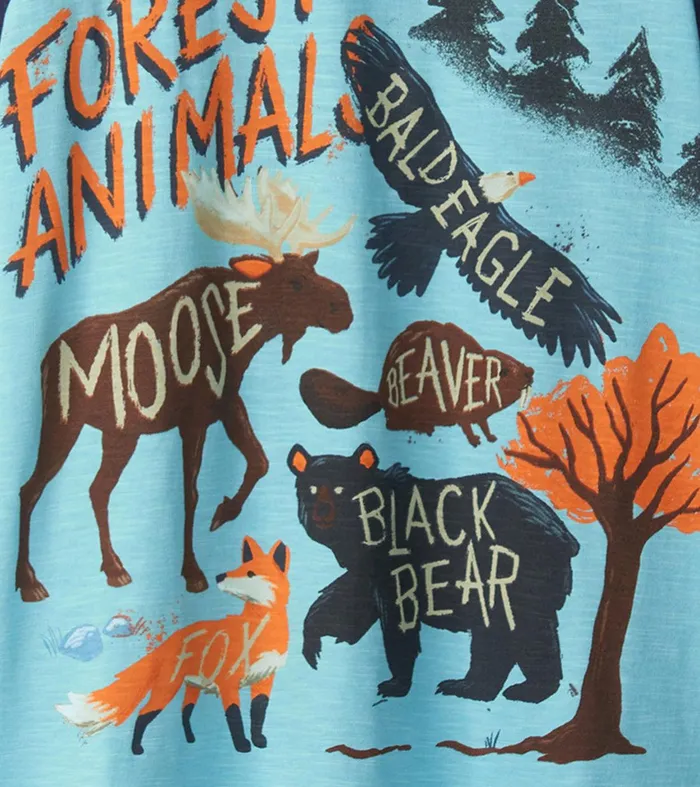 Boys Forest Animals Raglan TShirt Hatley