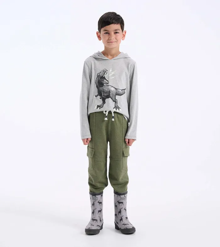 Boys Moss Melange Cargo Joggers Hatley