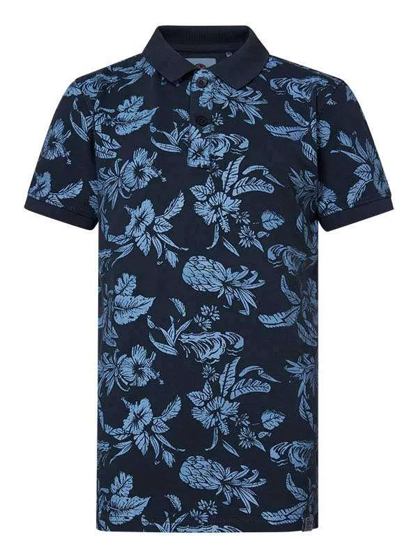 Boys Poloshirts Petrol Industries Botanical Polo Shirt Raven Grey