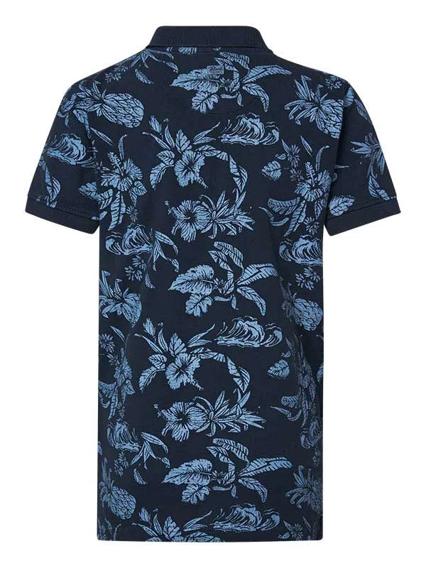 Boys Poloshirts Petrol Industries Botanical Polo Shirt Raven Grey