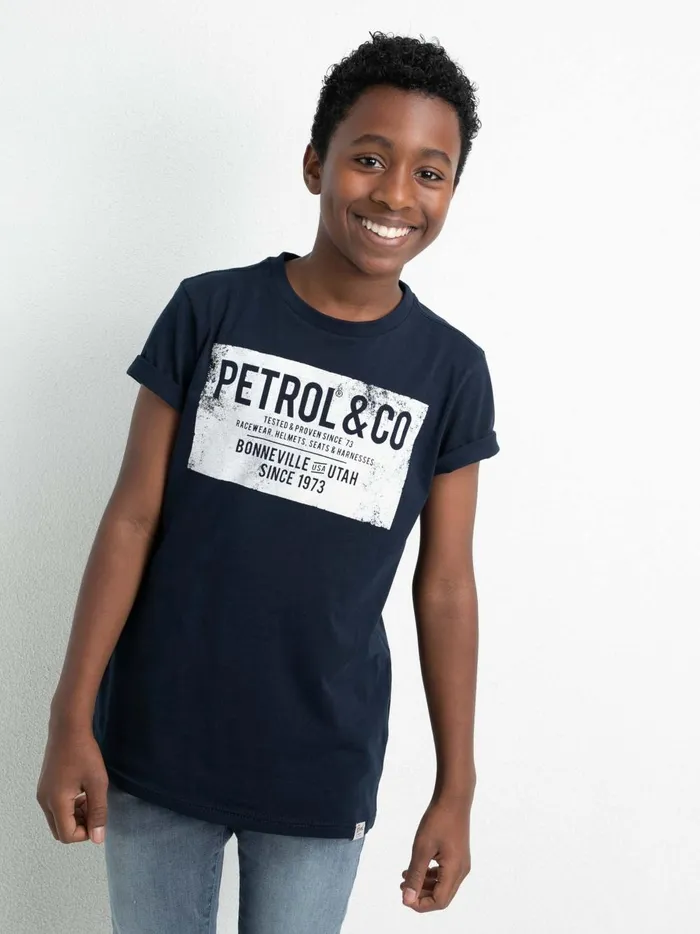 Boys TShirts Petrol Industries Artwork TShirt Midnight Navy