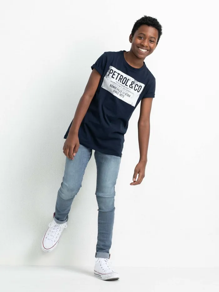 Boys TShirts Petrol Industries Artwork TShirt Midnight Navy