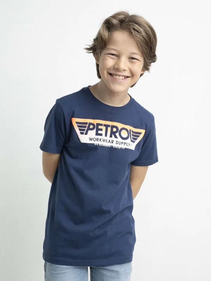 Boys TShirts Petrol Industries Artwork TShirt Petrol Blue