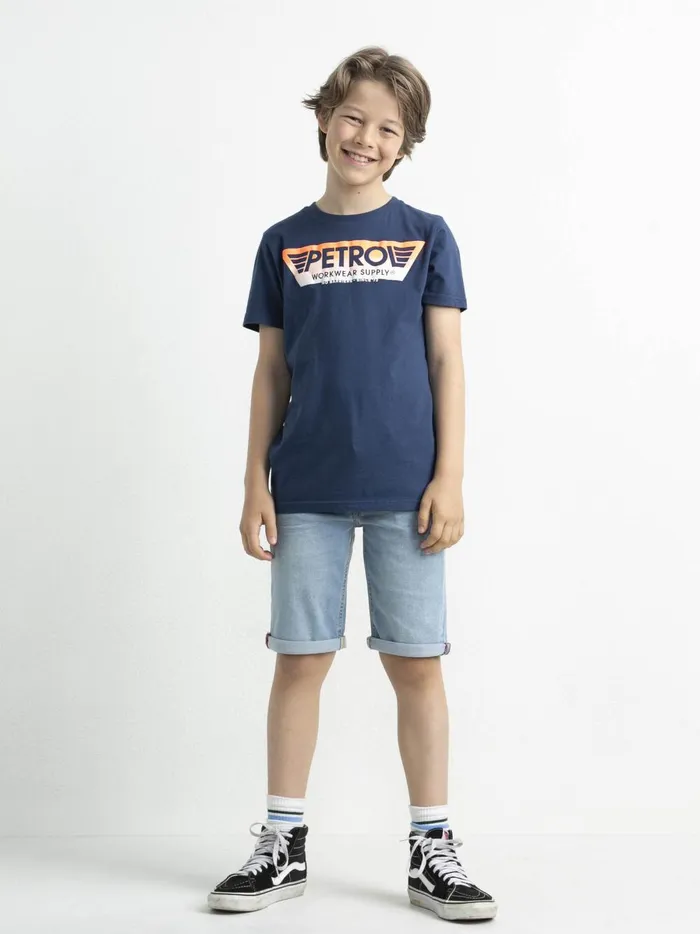 Boys TShirts Petrol Industries Artwork TShirt Petrol Blue