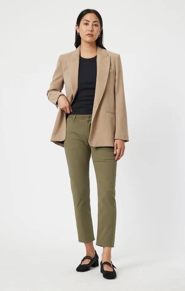 Brooke Slim Chino In Green Luxe Twill Women Mavi Jeans Pants Brooke Slim Chino In Green Luxe Twill Women Mavi Jeans Pants
