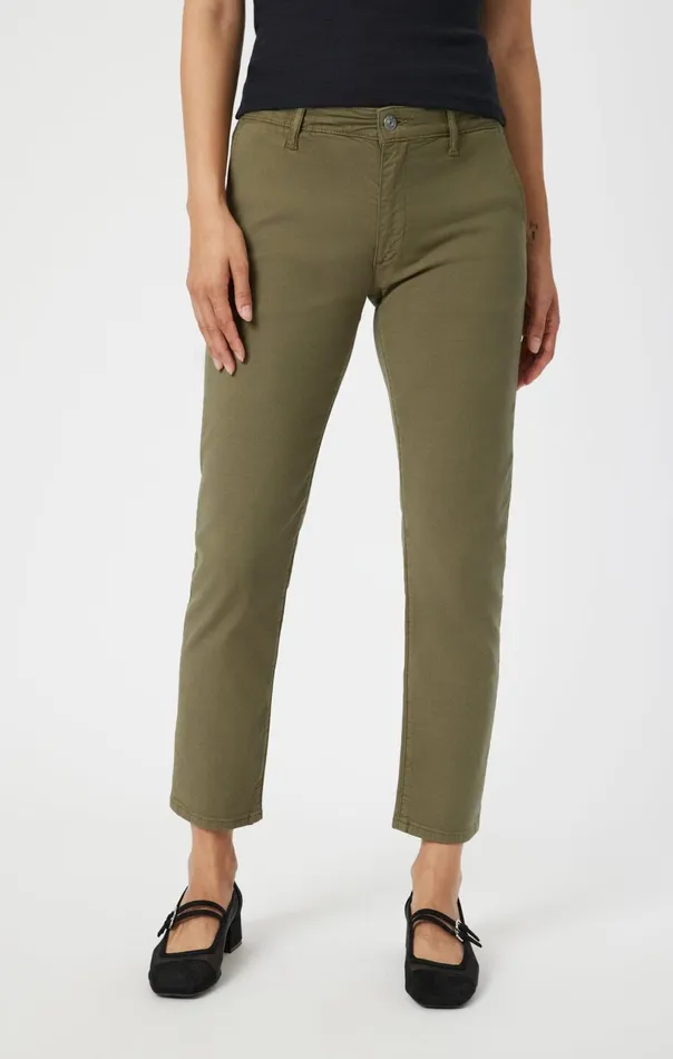 Brooke Slim Chino In Green Luxe Twill Women Mavi Jeans Pants Brooke Slim Chino In Green Luxe Twill Women Mavi Jeans Pants