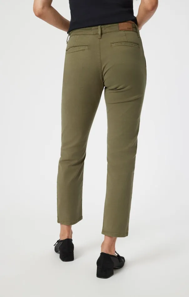 Brooke Slim Chino In Green Luxe Twill Women Mavi Jeans Pants Brooke Slim Chino In Green Luxe Twill Women Mavi Jeans Pants