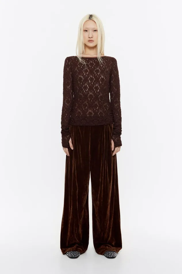 Brown Velvet Joggers Brown Women Bimba Y Lola Trousers