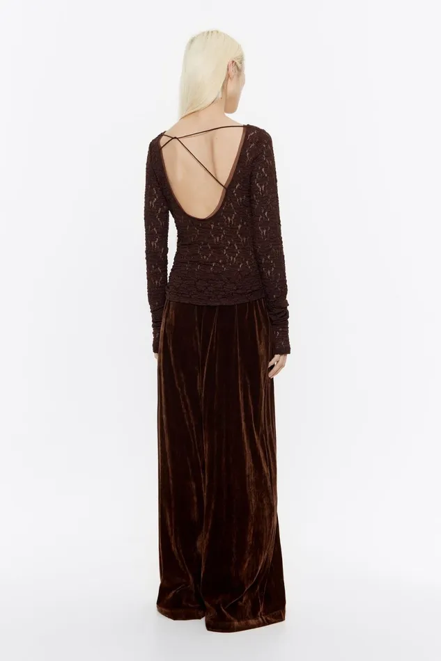 Brown Velvet Joggers Brown Women Bimba Y Lola Trousers