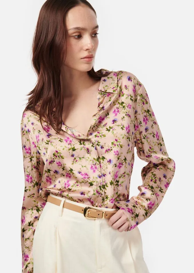 CAMI NYC Tops and Sweaters Women Crosby Blouse Spring Geranium