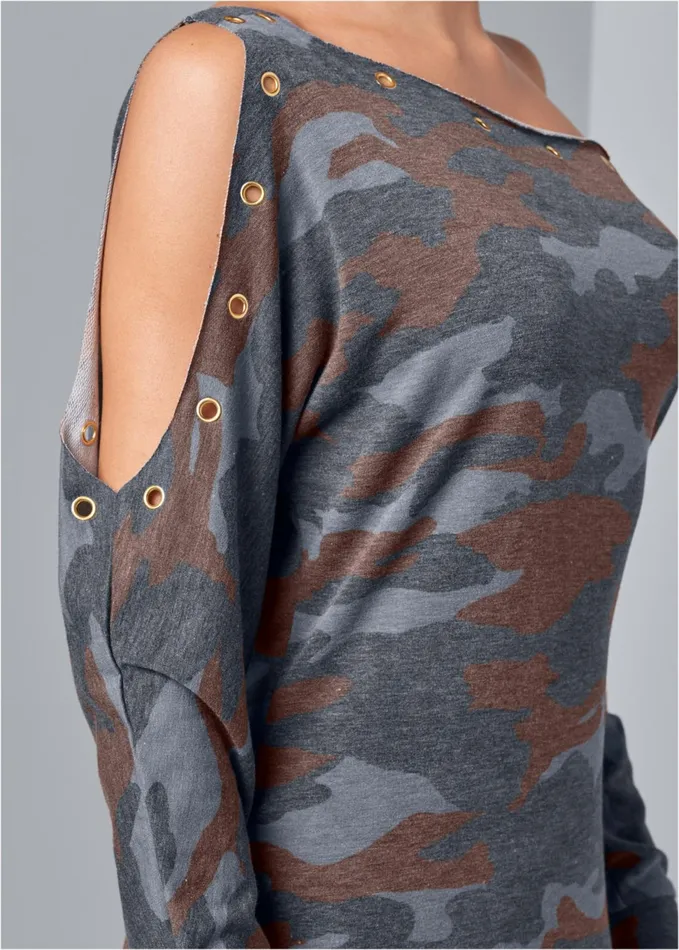 CAMO LOUNGE DRESS Navy Multi Women VENUS Dresses