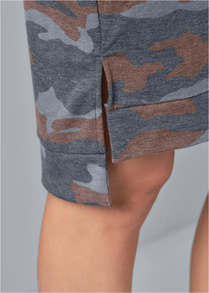 CAMO LOUNGE DRESS Navy Multi Women VENUS Dresses