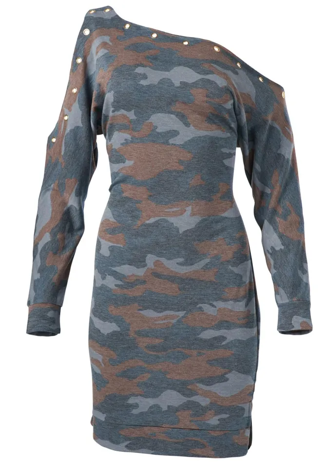 CAMO LOUNGE DRESS Navy Multi Women VENUS Dresses