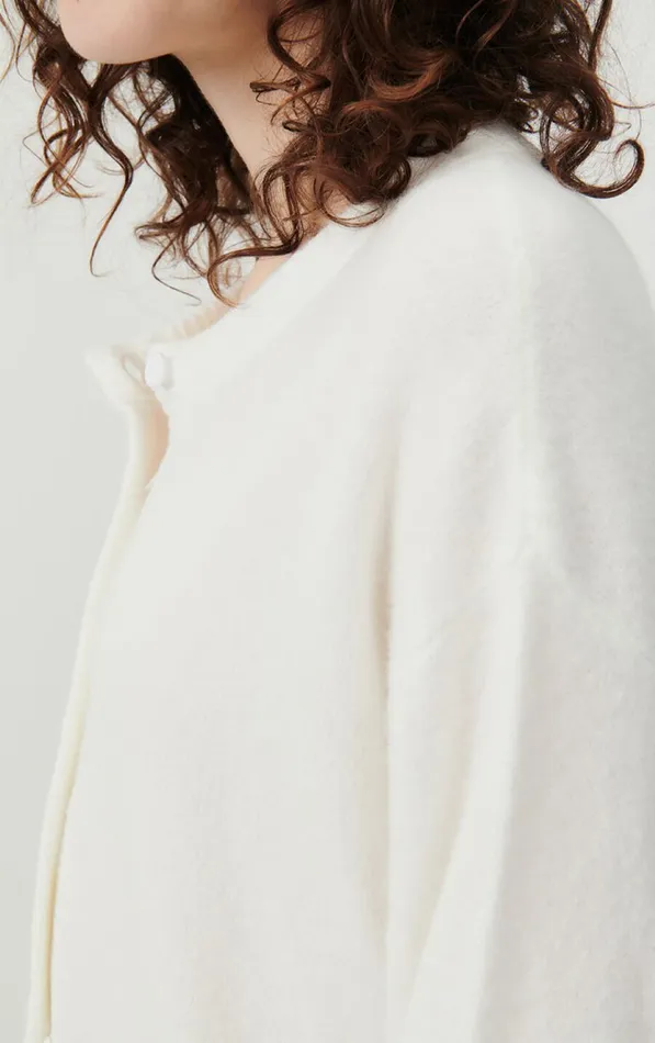 Cardigan Damsville White Women American Vintage Jumpers and Cardigans Cardigan Damsville White Women American Vintage Jumpers and Cardigans