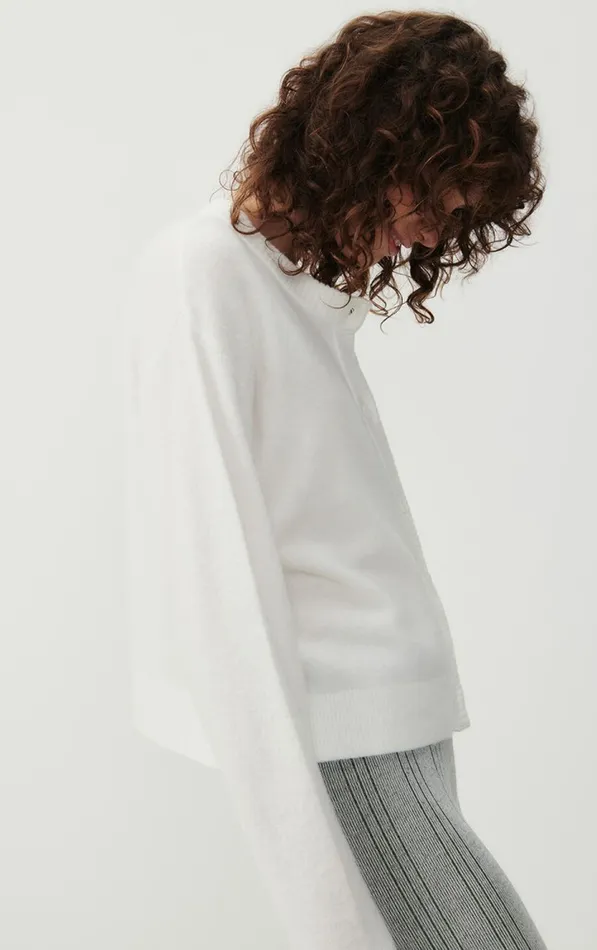 Cardigan Damsville White Women American Vintage Jumpers and Cardigans Cardigan Damsville White Women American Vintage Jumpers and Cardigans