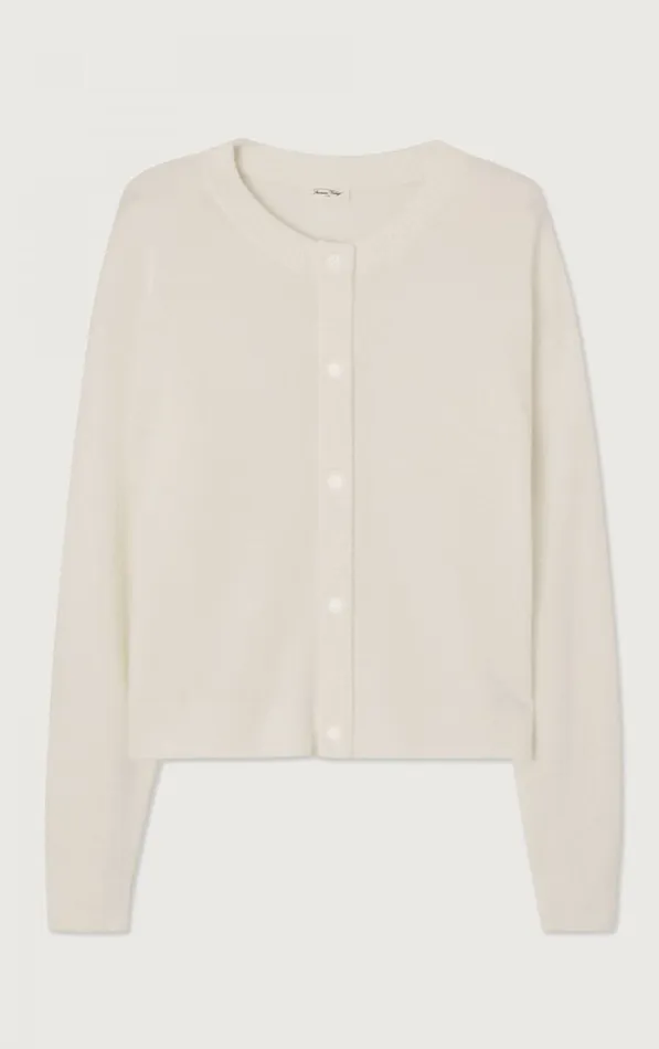 Cardigan Damsville White Women American Vintage Jumpers and Cardigans Cardigan Damsville White Women American Vintage Jumpers and Cardigans