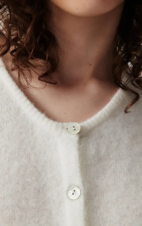 Cardigan Vitow White Women American Vintage Jumpers and Cardigans Cardigan Vitow White Women American Vintage Jumpers and Cardigans