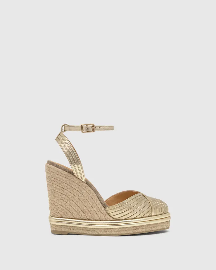Castaer Colina063 Champagne Women Wedges