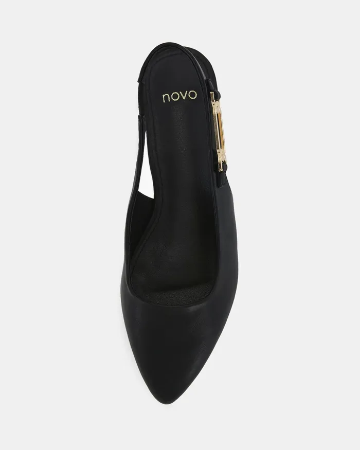 Casuals NOVO Shoes Women COLLEGNO BLACK Slip Ons