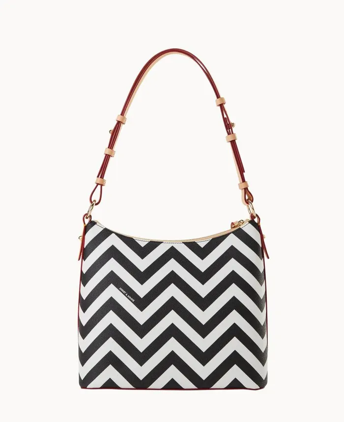 Chevron Hobo Black Woman Dooney and Bourke Shoulder Bags Chevron Hobo Black Woman Dooney and Bourke Shoulder Bags