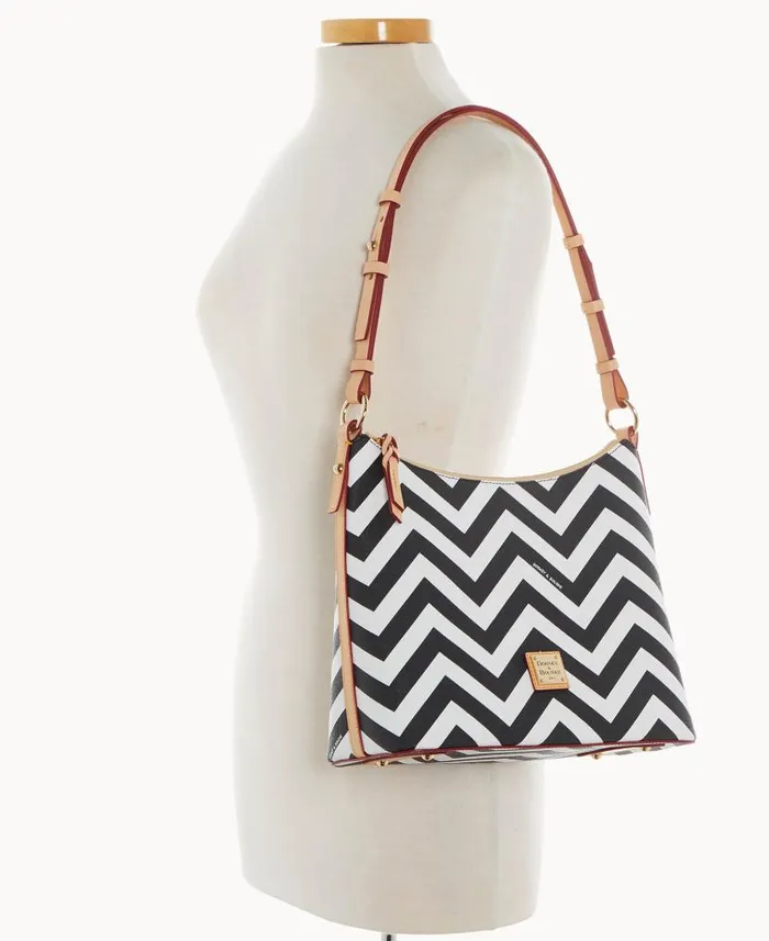 Chevron Hobo Black Woman Dooney and Bourke Shoulder Bags Chevron Hobo Black Woman Dooney and Bourke Shoulder Bags