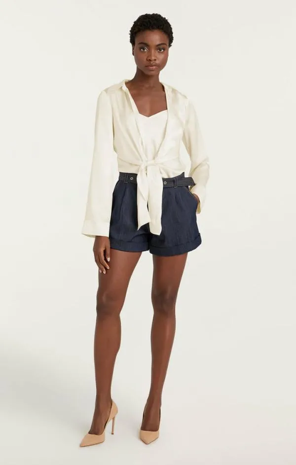 Cinq Sept Ally Top Ivory Women Long Sleeve Tops