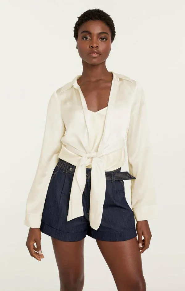 Cinq Sept Ally Top Ivory Women Long Sleeve Tops