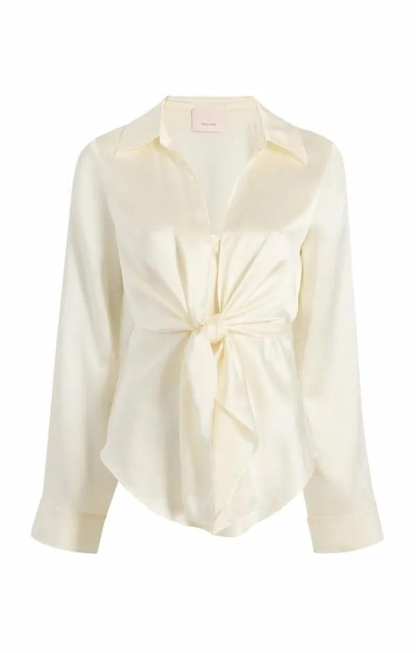 Cinq Sept Ally Top Ivory Women Long Sleeve Tops