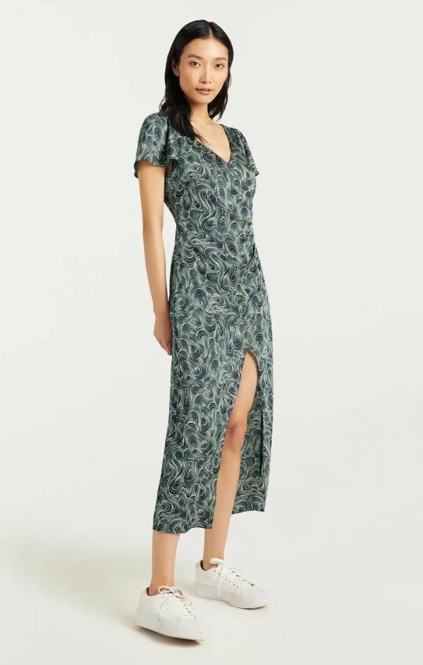 Cinq Sept Kacydie Dress Dark Emerald Multi Women Midi