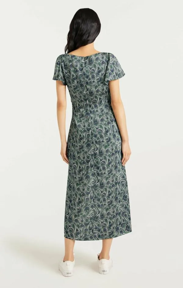 Cinq Sept Kacydie Dress Dark Emerald Multi Women Midi