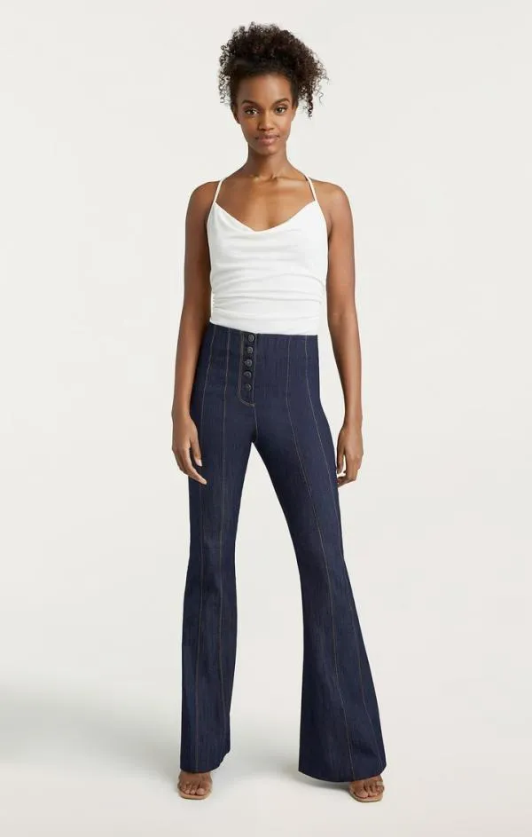Cinq Sept Marta Bodysuit Ivory Women Tank Tops and Camisoles