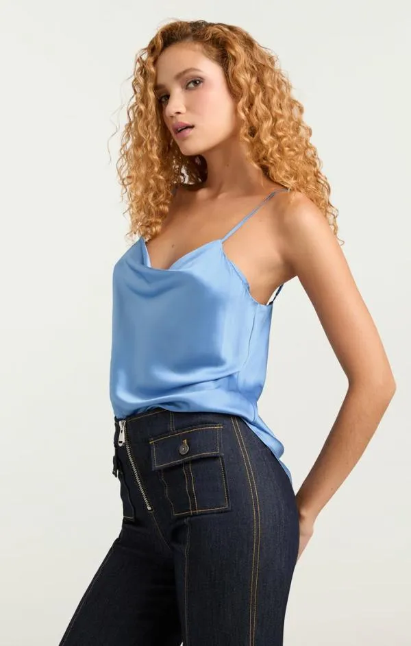 Cinq Sept Marta Cami French Blue Women Tank Tops and Camisoles