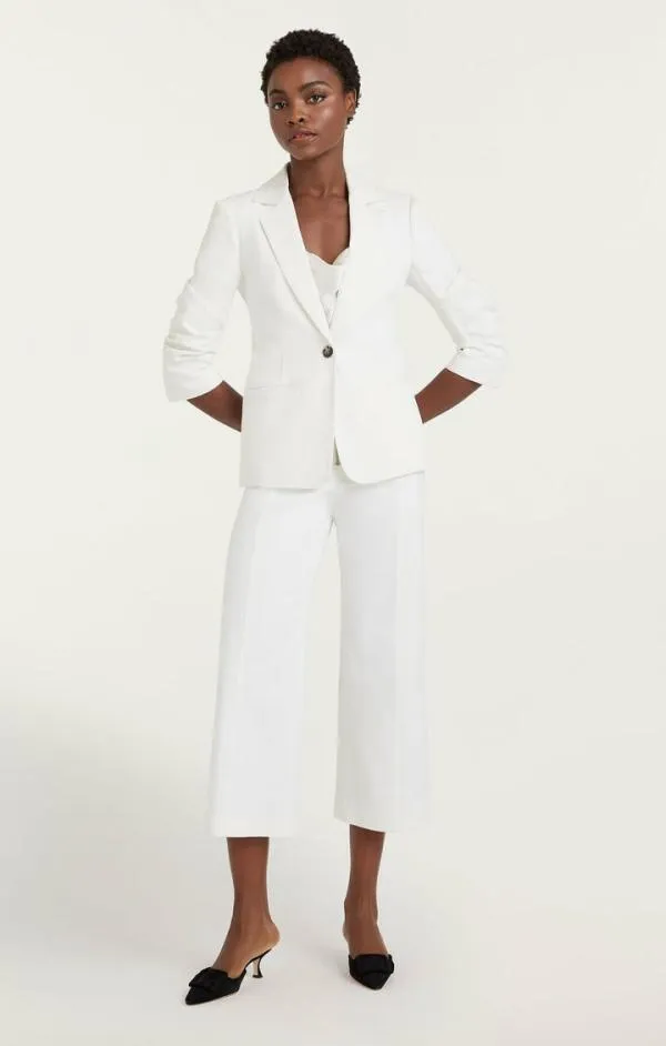 Cinq Sept White Denim Khloe Blazer White Women Blazers