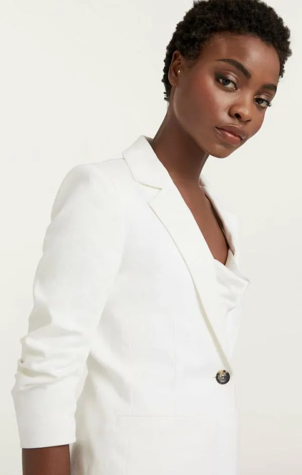 Cinq Sept White Denim Khloe Blazer White Women Blazers