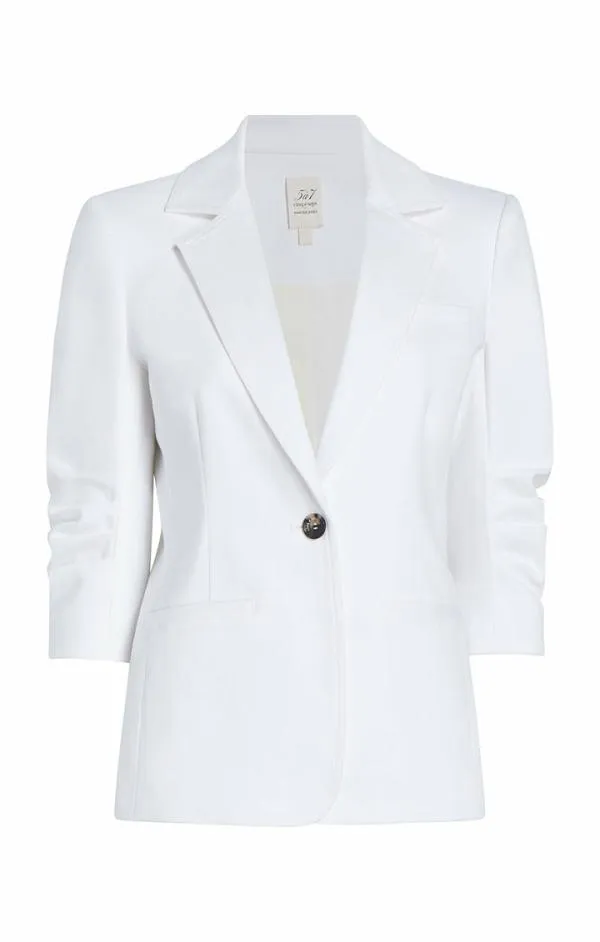 Cinq Sept White Denim Khloe Blazer White Women Blazers