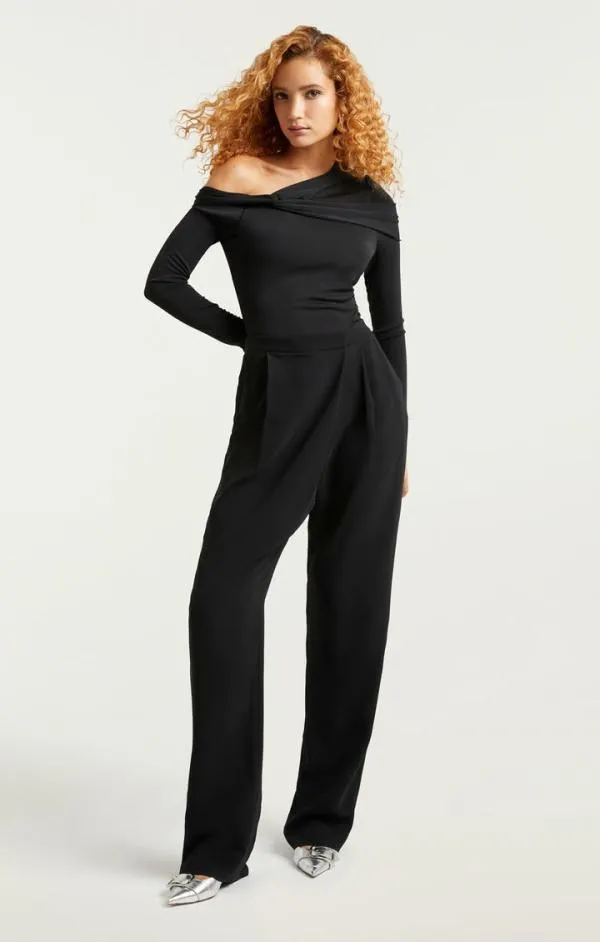 Cinq Sept Zaya Top Black Women Long Sleeve Tops