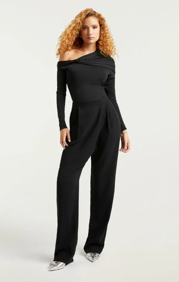 Cinq Sept Zaya Top Black Women Long Sleeve Tops