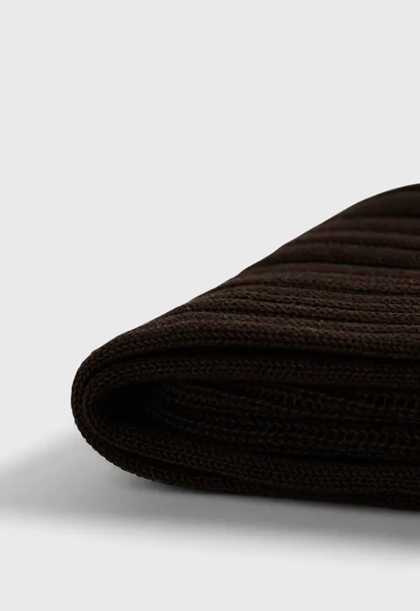 Classic Cotton Ribbed Sock Black Socks Paulstuart Mens