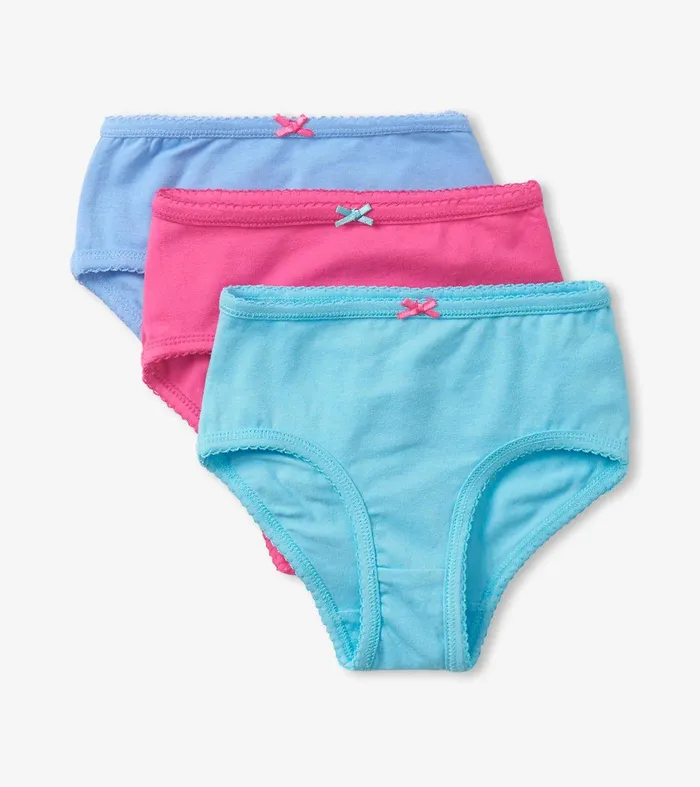 Classic Solids Girls Brief Underwear 3 Pack Hatley