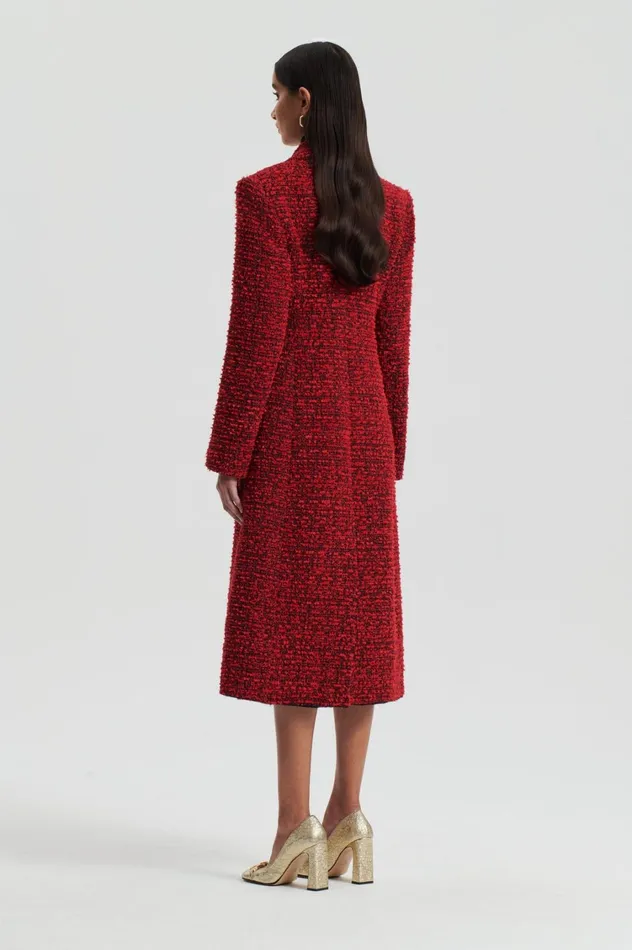 Coats Women Scanlan Theodore BOUCLE COAT Red