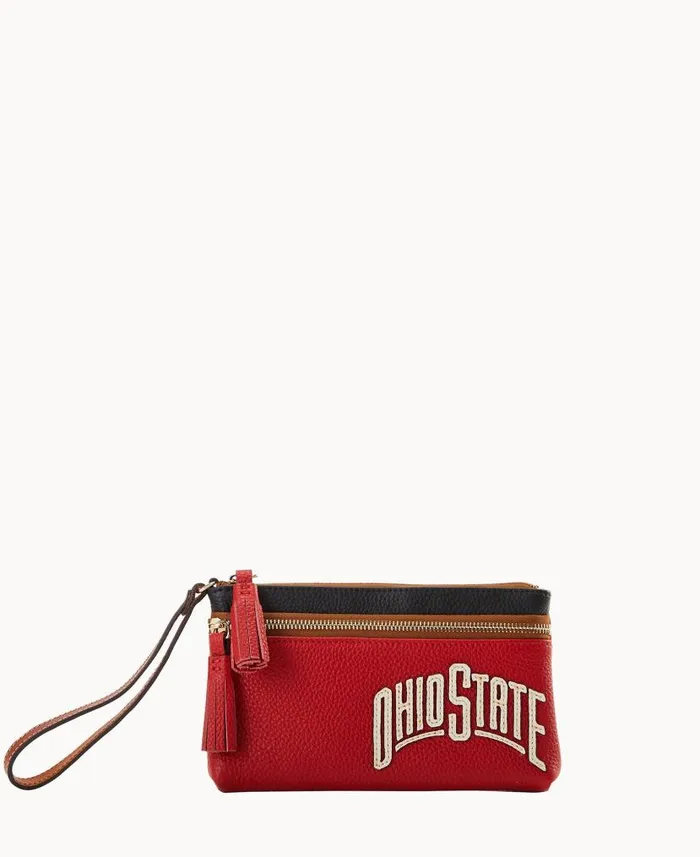 Collegiate Ohio State Double Zip Wristlet Ohio State ManWoman Dooney and Bourke Wallets Collegiate Ohio State Double Zip Wristlet Ohio State ManWoman Dooney and Bourke Wallets