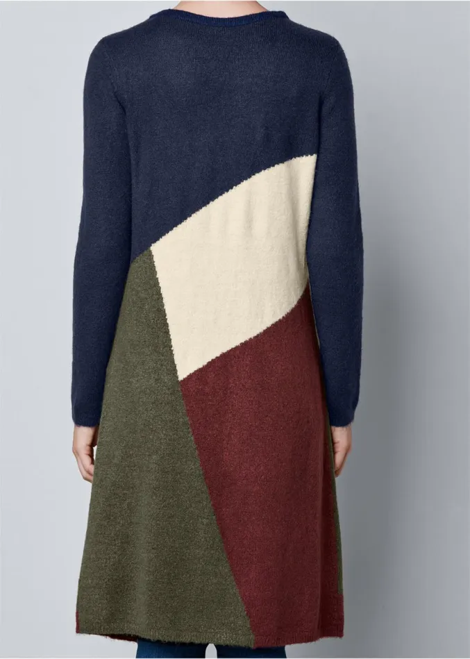 COLOR BLOCK CARDIGAN Navy Multi Women VENUS Cardigans and Dusters