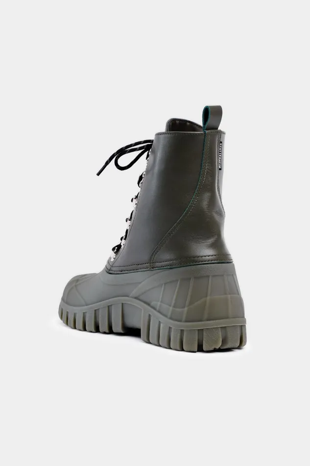Combat Boots Women Stutterheim Patrol Boot Leather Green